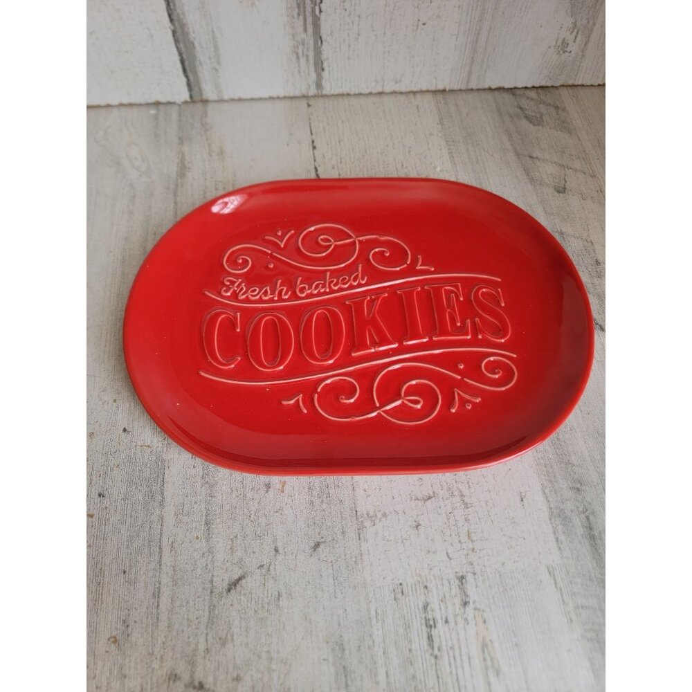 Hallmark fresh baked cookies red oval play‎ Xmas home decor kitchen